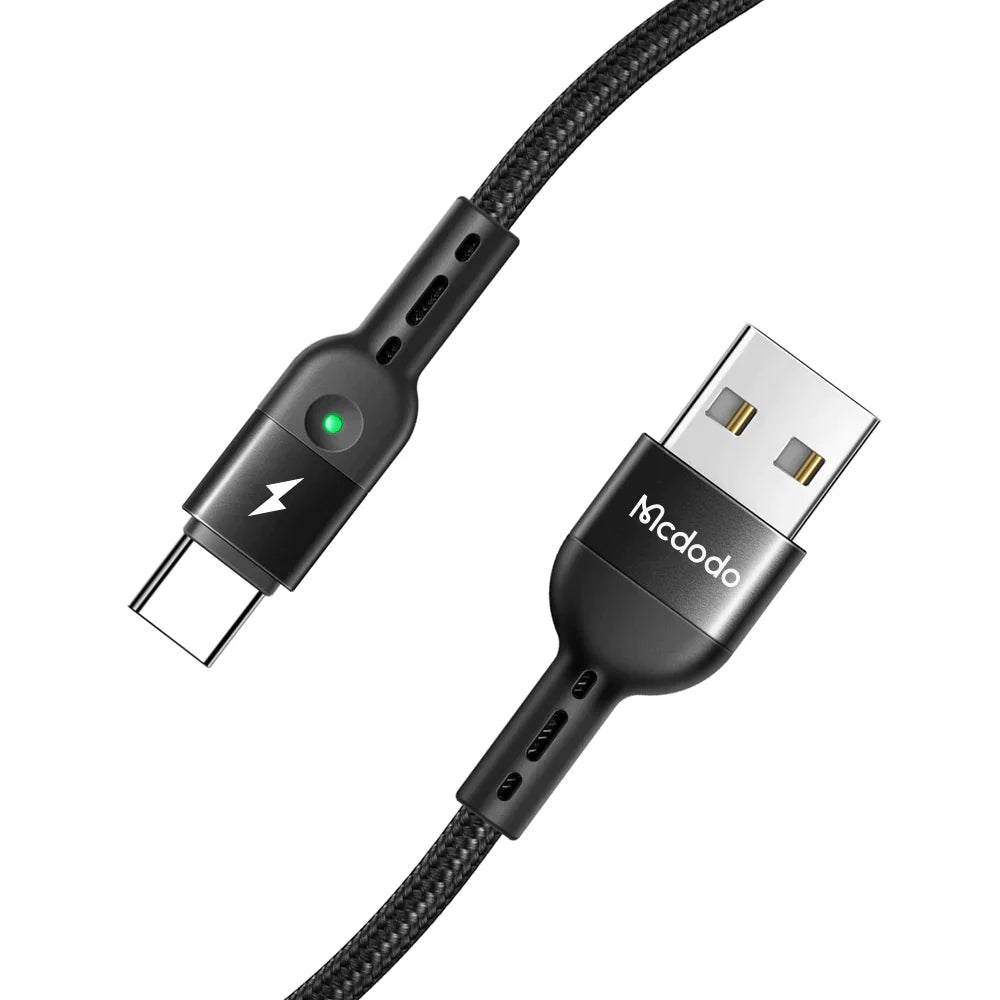 (3-PACK) Mcdodo USB To Type-C Fast Charging Cable, Coiled Braided Retractable Charger For iPhone 15 Pro/Max/Plus, Samsung Galaxy S23/S22/S21/S20/Ultra/Plus, Switch, Pixel (1.8m)