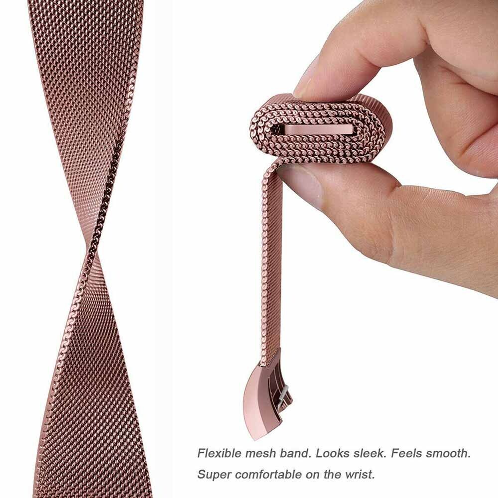 Everlab Milanese Magnetic Replacement Strap Metal Band For Fitbit Charge 2