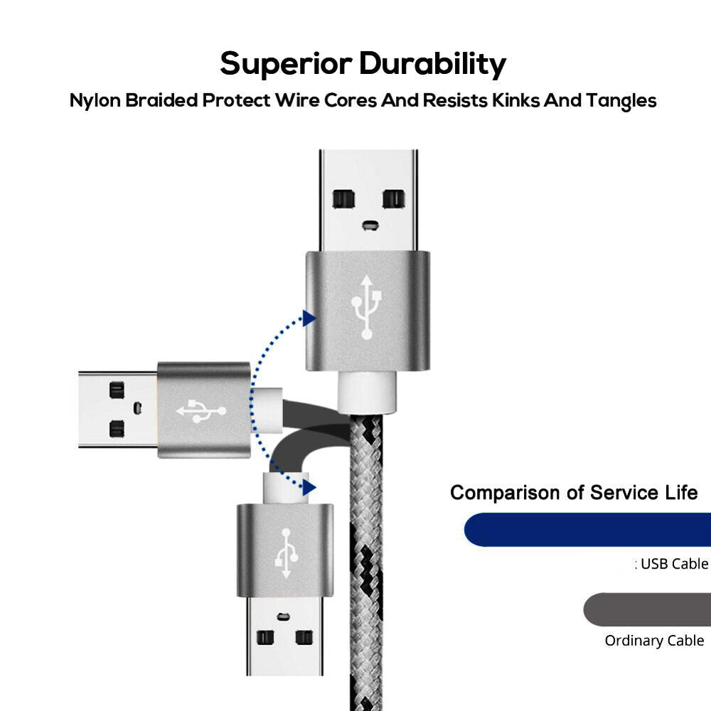 Everlab USB To Lightning Charging Cable Braided Nylon Data Cord For iPhone iPad Airpods
