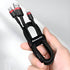 Baseus 18W PD USB & Type C To Lightning Charging Cable Cafule Dual Cord Series For iPhone iPad - (1.2M, Black+Grey)