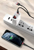 Baseus 18W PD USB & Type C To Lightning Charging Cable Cafule Dual Cord Series For iPhone iPad - (1.2M, Black+Grey)