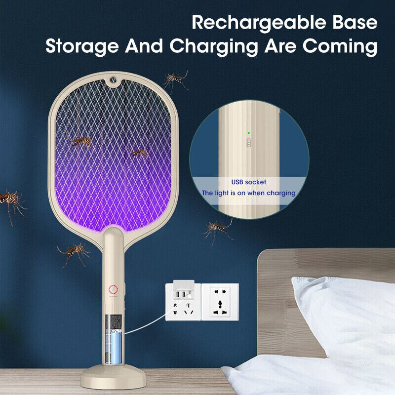 Everlab Electric Bug Zapper Racket Fly Swatter Mosquito Killer USB Insects Bat Catcher