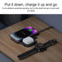 USAMS 15W Multifunctional Foldable Desktop 3 In 1 Wireless Fast Charging Stand