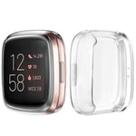 Everlab Shockproof Tempered Glass Cover TPU Case For Fitbit Versa 4 3 2 1 Sense