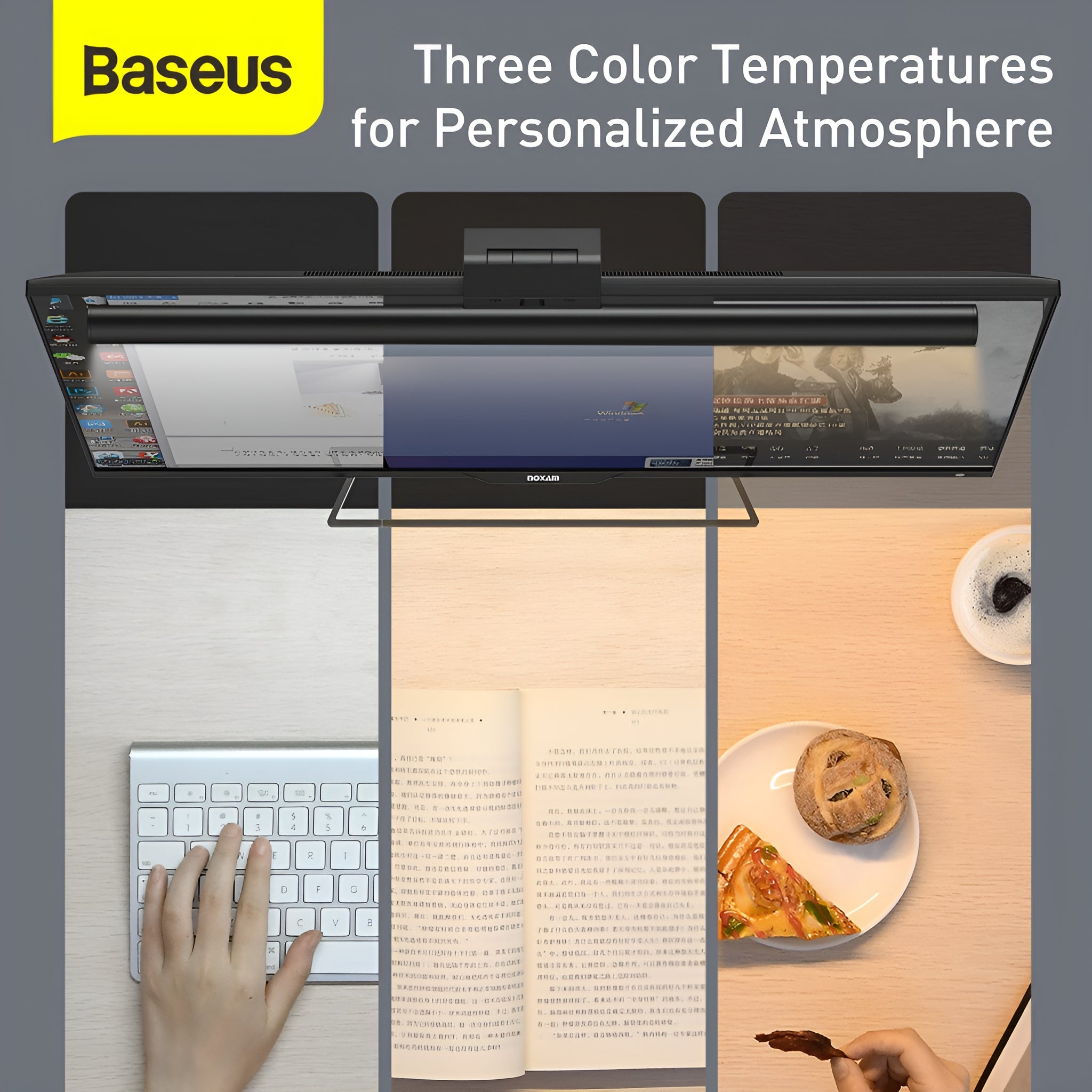 Baseus I-Wok Series Screen Hanging Light Bar Fighting Pro Series USB Connection Asymmetric Light Source