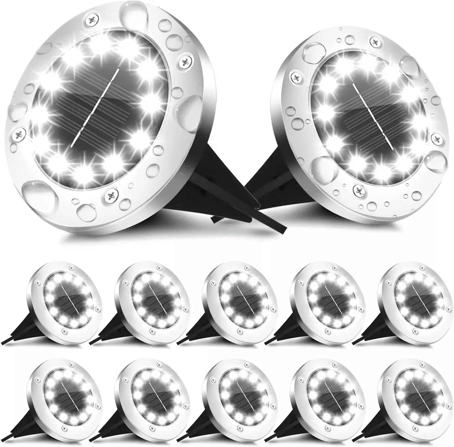 Inground Solar Garden Light LED Buried Recessed Outdoor Deck Path Waterproof