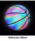 Size 7 Glowing Reflective Basketball Light Up Basketball Glow In The Dark