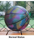 Size 7 Glowing Reflective Basketball Light Up Basketball Glow In The Dark