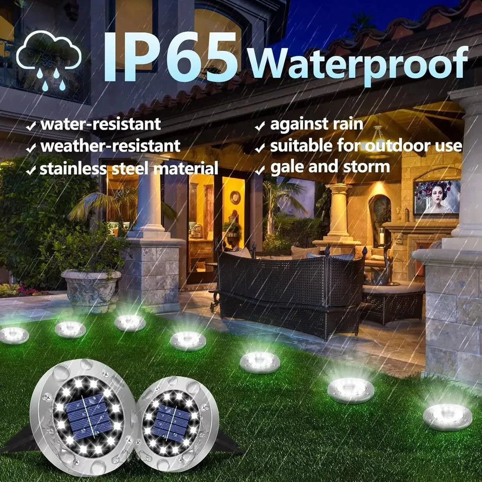 Inground Solar Garden Light LED Buried Recessed Outdoor Deck Path Waterproof