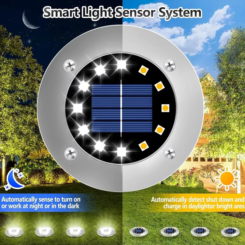 Inground Solar Garden Light LED Buried Recessed Outdoor Deck Path Waterproof