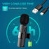Wireless Lavalier Microphone For iPhone 16 15 Samsung iPad Vlog Live Stream Mic