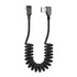 Mcdodo Retractable USB To Lightning Charger Coiled 90 Degree Spiral Charging Sync Cable Cord Car For iPhone iPad AirPods
