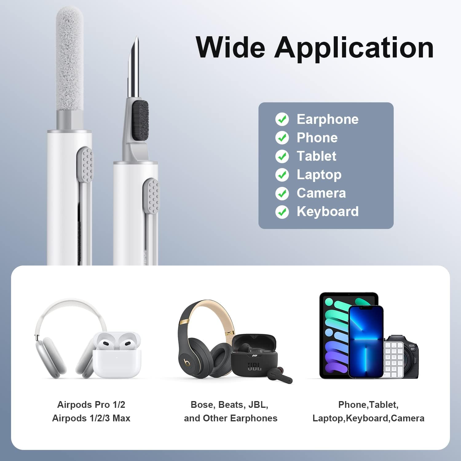 Everlab Cleaner Kit Multi-Function Cleaning Pen Soft Brush For Earphones Airpods Case Cleaning Tools Huawei Samsung Earbuds