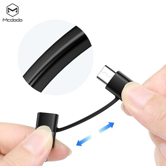 Mcdodo 2 in 1 60W USB C To USB C Charger USB C to Lightning Cable Fast Type C Charging Cord For iPhone 15 14 13 12 11 Pro Max Xr Xs, iPad Pro, MacBook Pro, Samsung Galaxy S23/S22/S21, Switch