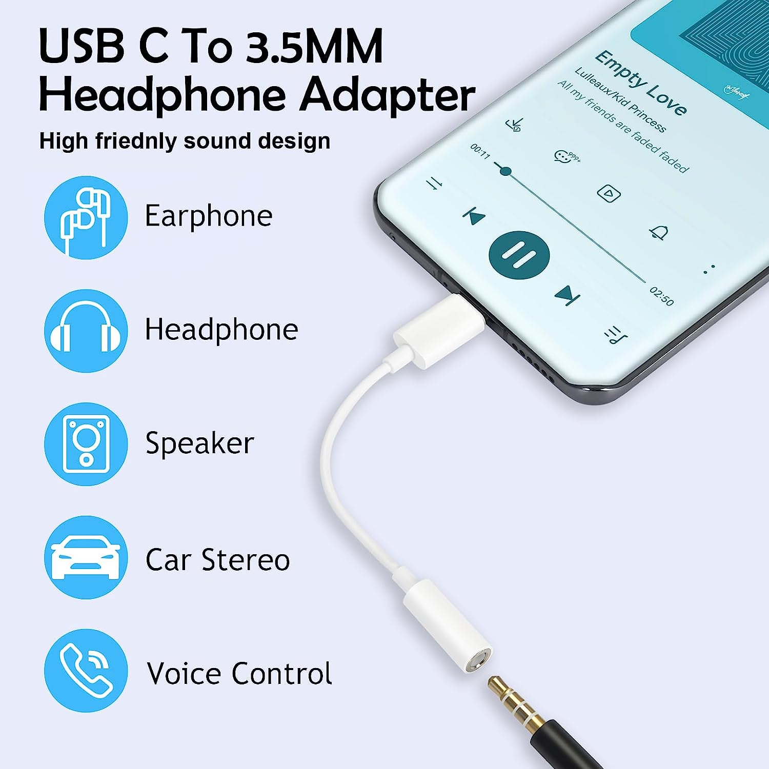 Everlab USB Type-C To 3.5mm AUX Headphone Audio Jack Adapter Cable Converter For Samsung iPad Huawei
