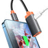 Mcdodo Lightning To 3.5mm Headphones Jack Adapter For iPhone Dongle 2 in 1 Charger And Aux Audio Splitter Adapter Compatible With iPhone 14 13 12 11 XS XR 8 7 (Dual Lightning)