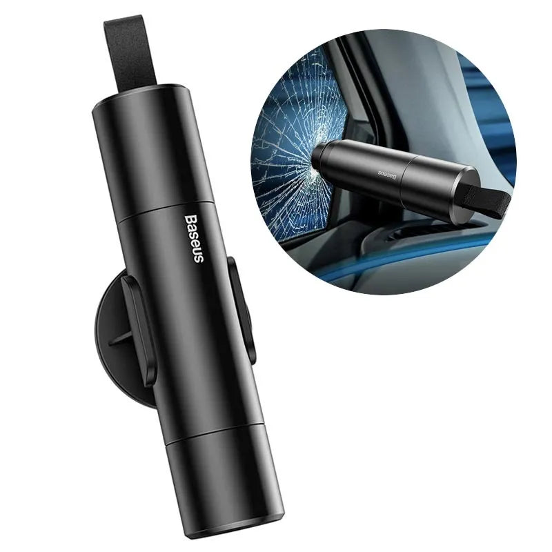 Baseus Car Safety Hammer Window Glass Breaker And Seat Belt Cutter Emergency Escape Tool
