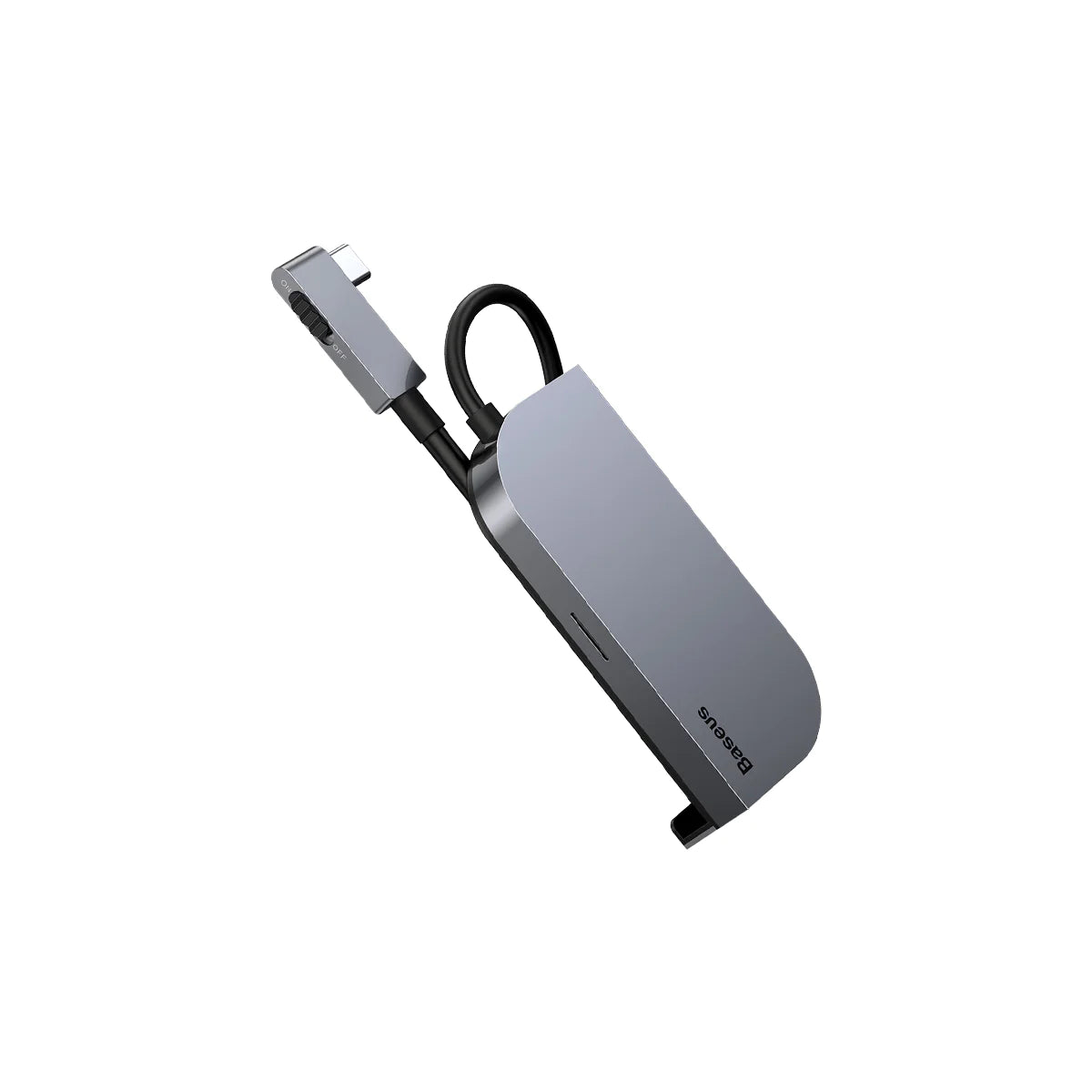 Baseus USB Type-C Hub, 6-in-1 Multiport Adapter, 4K HDMI Dongle, 3 USB 3.0 Ports, SD/TF Card Reader Compatible With Laptop, MacBook Pro, iPad, Mac (Silver)