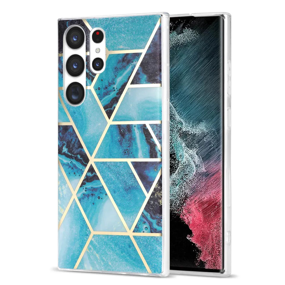 Everlab Marble Shockproof Case Protective Fashion Cover For Samsung Galaxy S22 S21 S20 Note 20 10 Ultra Plus