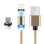 Everlab 360 Degree Magnetic USB Type C, Lightning, Micro USB LED Charging Cable For iPhone Samsung