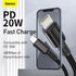 Baseus 20W USB Type-C To Lightning PD Fast Charger Charging Cable Tungsten Cord For iPhone iPad