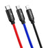 Baseus 3 in 1 USB Lightning Type-C Micro USB Fast Charging Cable Cord For iPhone Samsung iPad