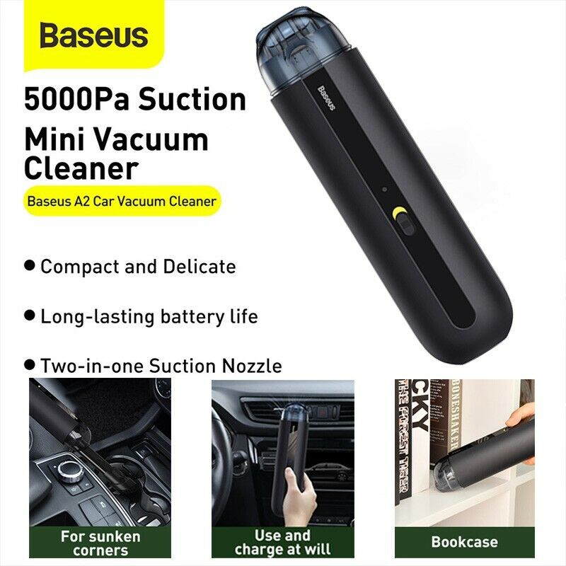 Baseus Mini Car Vacuum Cleaner 5,000pa Capsule Cordless Strong Powerful Suction Portable Wireless A2 Series
