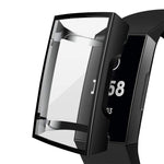 Everlab Shockproof TPU Case Bumper Tempered Glass Cover For Fitbit Charge 3 4