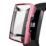 Everlab Shockproof TPU Case Bumper Tempered Glass Cover For Fitbit Charge 3 4